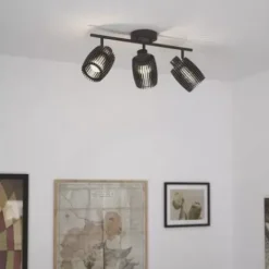 * Indoor Lighting|Budget Patriot Lighting® Bernard Matte Black 3-Light Track Light