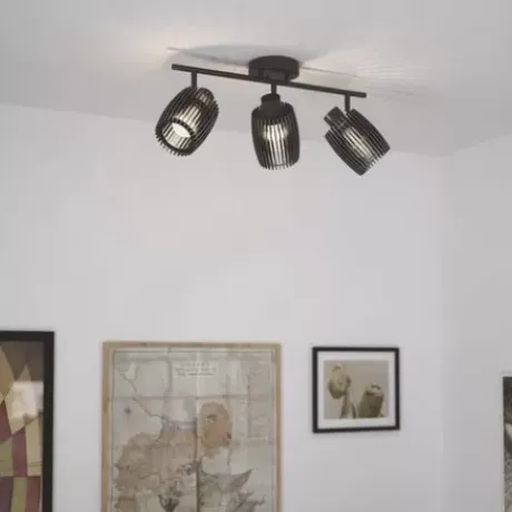 * Indoor Lighting|Budget Patriot Lighting® Bernard Matte Black 3-Light Track Light
