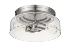 * Indoor Lighting|Budget Patriot Lighting® Belen Brushed Nickel 2-Light Flush Mount Ceiling Light