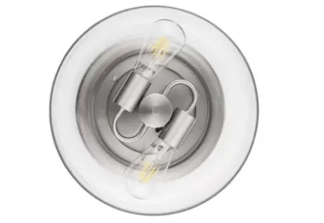 * Indoor Lighting|Budget Patriot Lighting® Belen Brushed Nickel 2-Light Flush Mount Ceiling Light