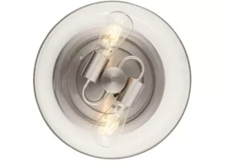 * Indoor Lighting|Budget Patriot Lighting® Belen Brushed Nickel 2-Light Flush Mount Ceiling Light