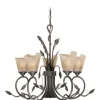 * Indoor Lighting|Budget Patriot Lighting® Capri Black Walnut 6 Light Chandelier