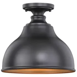 * Outdoor Lighting|Budget Patriot Lighting® Delano Oil-Burnished Bronze Outdoor Flush Mount Light