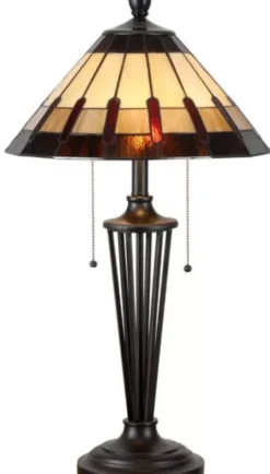 * Indoor Lighting|Budget Patriot Lighting® Denman Tiffany Style Table Lamp