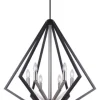 * Indoor Lighting|Budget Patriot Lighting® Dryden Matte Black And Brushed Nickel 6-Light Pendant