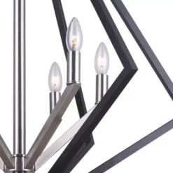 * Indoor Lighting|Budget Patriot Lighting® Dryden Matte Black And Brushed Nickel 6-Light Pendant