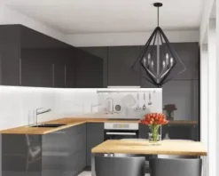 * Indoor Lighting|Budget Patriot Lighting® Dryden Matte Black And Brushed Nickel 6-Light Pendant