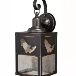 * Outdoor Lighting|Budget Patriot Lighting® Fish Burnished Bronze Outdoor Wall Light