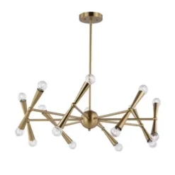 * Indoor Lighting|Budget Patriot Lighting® Greer 16-Light Antique Gold Chandelier