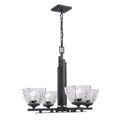 * Indoor Lighting|Budget Patriot Lighting® Hakley 4-Light Textured Bronze Chandelier