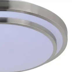 * Indoor Lighting|Budget Patriot Lighting® Helos 20-1/2″ Satin Nickel Led Flush Mount Ceiling Light