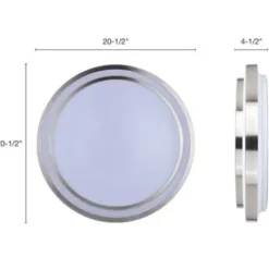 * Indoor Lighting|Budget Patriot Lighting® Helos 20-1/2″ Satin Nickel Led Flush Mount Ceiling Light