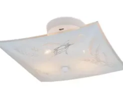 * Indoor Lighting|Budget Patriot Lighting® Harvest White 2-Light Semi-Flush Mount Ceiling Light