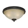 * Indoor Lighting|Budget Patriot Lighting® Lancaster Black Walnut 2-Light Flush Mount Ceiling Light