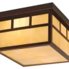 * Outdoor Lighting|Budget Patriot Lighting® Mission Burnished Bronze 2-Light Ceiling Light
