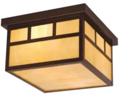 * Outdoor Lighting|Budget Patriot Lighting® Mission Burnished Bronze 2-Light Ceiling Light