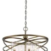 * Indoor Lighting|Budget Patriot Lighting® Metal Caged 4-Light Antique Silver Leaf Chandelier