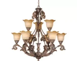 * Indoor Lighting|Budget Patriot Lighting® Seville 9-Light Aged Bronze Chandelier