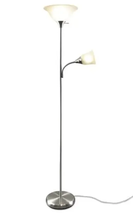 * Indoor Lighting|Budget Patriot Lighting® Stacey Brushed Nickel Mother Daughter Floor Lamp