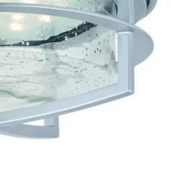 * Outdoor Lighting|Budget Patriot Lighting® Uptown Painted Satin Nickel Led Outdoor Flush Mount Ceiling Light