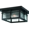 * Outdoor Lighting|Budget Patriot Lighting® Wren Matte Black 2-Light Outdoor Flush Mount Ceiling Light
