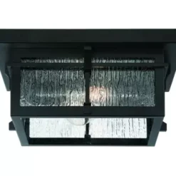 * Outdoor Lighting|Budget Patriot Lighting® Wren Matte Black 2-Light Outdoor Flush Mount Ceiling Light
