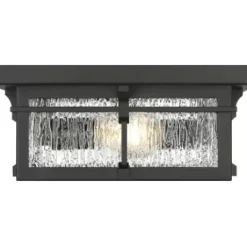 * Outdoor Lighting|Budget Patriot Lighting® Wren Matte Black 2-Light Outdoor Flush Mount Ceiling Light