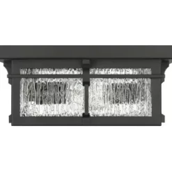 * Outdoor Lighting|Budget Patriot Lighting® Wren Matte Black 2-Light Outdoor Flush Mount Ceiling Light