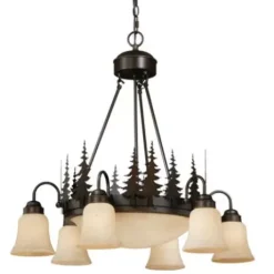 * Indoor Lighting|Budget Patriot Lighting® Yosemite Burnised Bronze 9 Light Chandelier
