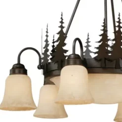 * Indoor Lighting|Budget Patriot Lighting® Yosemite Burnised Bronze 9 Light Chandelier