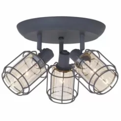 * Indoor Lighting|Buy Patriot Lighting® Dorian Matte Gray 3-Light Track Light
