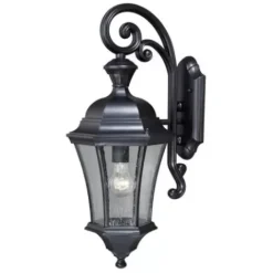 * Outdoor Lighting|Buy Patriot Lighting® Dualux® Aberdeen Shiny Black Outdoor Wall Light