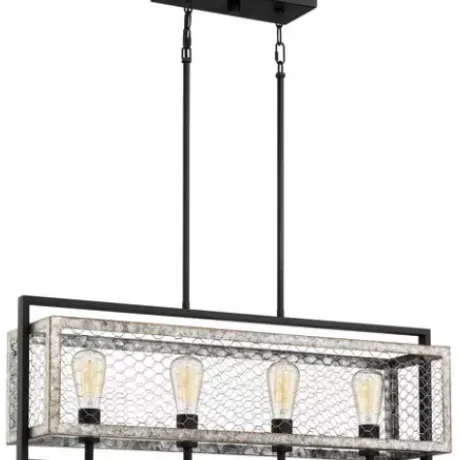 * Indoor Lighting|Buy Patriot Lighting Elegant Home Patriot Lighting® Elegant Home Bastein Black 4 Light Island Light