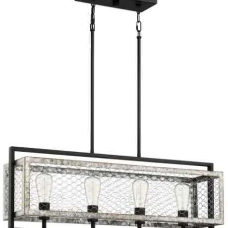 * Indoor Lighting|Buy Patriot Lighting Elegant Home Patriot Lighting® Elegant Home Bastein Black 4 Light Island Light