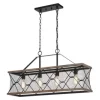 * Indoor Lighting|Buy Patriot Lighting® Elegant Home Bodhi Black & Replica Wood 4 Light Island Light
