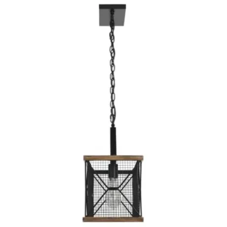 * Indoor Lighting|Buy Patriot Lighting® Elegant Home Bodhi Black & Replica Wood 4 Light Island Light