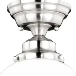 * Indoor Lighting|Buy Patriot Lighting® Huntley Satin Nickel Semi-Flush Mount Ceiling Light