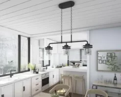 * Indoor Lighting|Buy Patriot Lighting® Joska Matte Black 3-Light Island Light