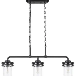 * Indoor Lighting|Buy Patriot Lighting® Joska Matte Black 3-Light Island Light