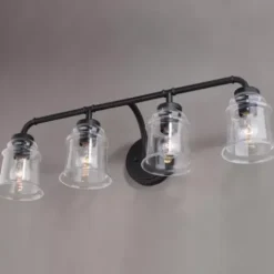 * Indoor Lighting|Buy Patriot Lighting® Toledo Matte Black 4 Light Vanity Light
