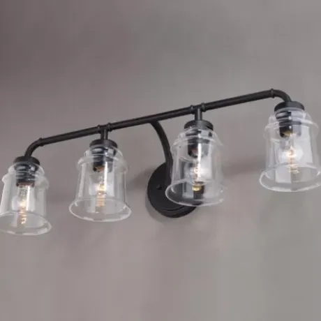 * Indoor Lighting|Buy Patriot Lighting® Toledo Matte Black 4 Light Vanity Light