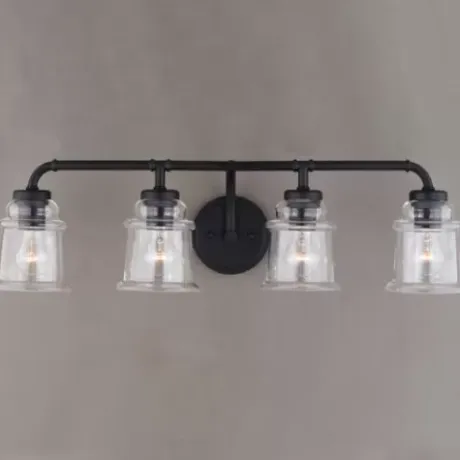 * Indoor Lighting|Buy Patriot Lighting® Toledo Matte Black 4 Light Vanity Light