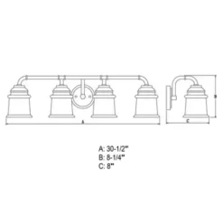 * Indoor Lighting|Buy Patriot Lighting® Toledo Matte Black 4 Light Vanity Light