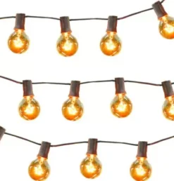 * Outdoor Lighting|Cheap Patriot Lighting® 19′ 9-3/4″ 24-Light Globe Bulb String Light