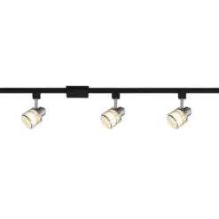 * Indoor Lighting|Cheap Patriot Lighting® Almora 3-Light Black & Silver Halogen Track Lighting Set