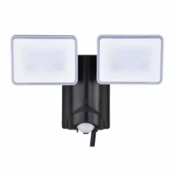 * Outdoor Lighting|Cheap Patriot Lighting® Black Led Dual Head Plug-In Motion Sensor Outdoor Security Flood Light