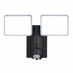 * Outdoor Lighting|Cheap Patriot Lighting® Black Led Dual Head Plug-In Motion Sensor Outdoor Security Flood Light