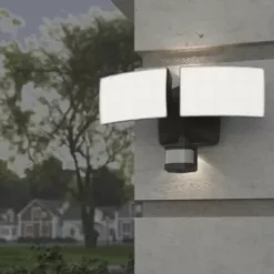* Outdoor Lighting|Cheap Patriot Lighting® Dualux Bronze Led Dual Head Motion Sensor Outdoor Security Flood Light