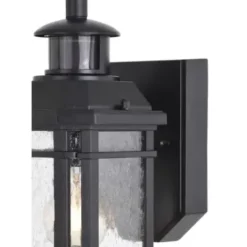 * Outdoor Lighting|Cheap Patriot Lighting® Dualux Elizabeth Ii Textured Black Motion Sensor Outdoor Security Wall Light