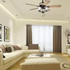 * Ceiling Fans|Cheap Patriot Lighting® Elegant Home Brooklyn 52″ Black With Faux Wood Indoor Led Ceiling Fan